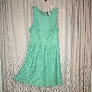 Turquoise Lace Fit’N’Flare Dress